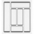 Лоток для столових приборів 500 білий Standard 50