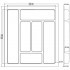 Лоток для столових приборів 500 білий Standard 50