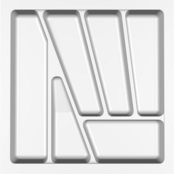 Лоток для столових приборів 500 білий Verso 45