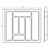 Лоток для столових приборів 550 сірий Standard 45